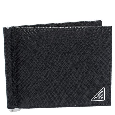 prada money clip sale|prada large saffiano leather wallet.